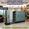 LEMARI ARSIP KANTOR ROLL O PACK MOBILE FILE MANUAL ALBA 24 KOMPARTEMEN TIPE MF-6-18 Solusi Penyimpanan Arsip Modern yang Hemat Ruang dan Berkapasitas Besar