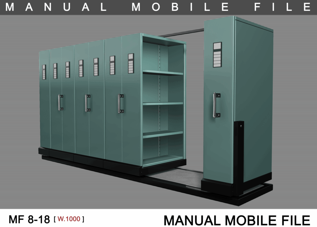 LEMARI ARSIP KANTOR ROLL O PACK / MOBILE FILE MANUAL ALBA 32 KOMPARTEMEN TIPE MF-8-18: Solusi Penyimpanan Arsip Profesional dengan Kapasitas Besar dan Hemat Ruang