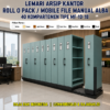 LEMARI ARSIP KANTOR ROLL O PACK / MOBILE FILE MANUAL ALBA 40 KOMPARTEMEN TIPE MF-10-18: Solusi Penyimpanan Arsip Kapasitas Besar untuk Kantor Modern