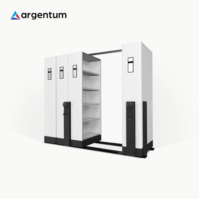 ARGENTUM LEMARI BESI ARSIP KANTOR MOBILE FILE SISTEM MEKANIK MF AUM 101 (20 CPTS) | LEMARIBESI.ID